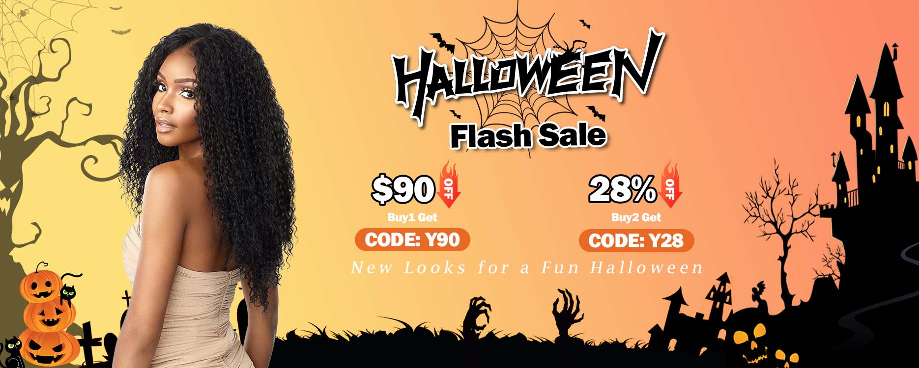 Haloween Wig Sale -c