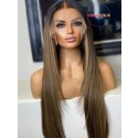 YOOWIGS Silky Straight HD Full Lace Wig Bleached Knots Human Hair Wigs RY014