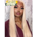 YOOWIGS Royal Film HD Lace 613 Blonde 13x4 Lace Front Human Hair Wigs Pre Plucked Remy Straight Brazilian Virgin Hair 200% Density Natural Hairline LJ024