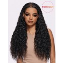 YOOWIGS Natural Curly Black Braided Human Hair Wig B03