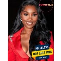 Yoowigs Magic HD Lace Front Wig Glueless 007 Lace Wig Body Wave Long Hairstyles Natural Black Human Hair RY205