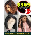 YOOWIGS Combo Sale Only $369 Grab 3 Wigs Full Lace Front Wigs Brazilian Virgin Remy Human Hair Pre Plucked Hairline YVS11