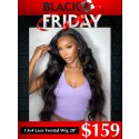 YOOWIGS Black Friday Best Deal 100% Virgin Human Hair 13x4 Transparent Lace Frontal Wig Body Wave Pre Plucked With Baby Hair CS003