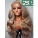 YOOWIGS Stylist Hair Color Ash Blonde 13x4 HD Film Lace Undetectable Bleached Single Knots Lace Frontal Human Hair  Wigs Pre Plucked Brazilian Vigin Hair Wig PRY5