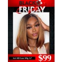 YOOWIGS Black Friday Best Deal 5x5 HD Lace Front Wig Human Hair Short Bob Wig Glueless Pre plucked Bleacked Knots  BLS12