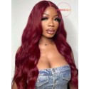 Yoowigs Ombre berry color Human Hair 13x6 HD Lace Front Wig Body Wave Glueless RY188
