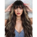 YOOWIGS Highlght with bangs 13x6 Lace Front Human Hair Wig Pre Plucked RY078