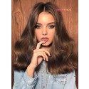 YOOWIGS Light Brown HD Lace Frontal Human Hair Wigs Bleached Knots Wig with Baby Hair RY02