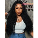 YOOWIGS Royal Film HD Full Lace Brazilian Kinky Curly Full Lace Human Hair Wigs Remy Virgin Hair Gluless Preplucked Natural Hairline with Baby Hair LJ069