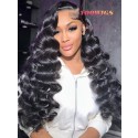 YOOWIGS Royal Film HD Lace 26 Inch Lace Front Human Hair Wigs Loose Wave 150% Density 360 Lace Frontal Pre Plucked With Baby Hair For Black Women LJ010