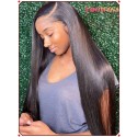 YOOWIGS Full Lace Silk Straight Human Hair Wigs With Baby Hair LJ026