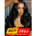 YOOWIGS 100% Virgin Human Hair HD Full Lace Wig Body Wave Glueless Long Wedding Hairstyles Bleached Knots  RY236