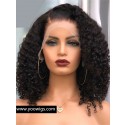 YOOWIGS Grade 10A 13x6.5 Lace Front Wig Short Curly Royal Dream Film Lace Wigs Pre Plucked 130% Density Brazilian Short Bob Human Hair Wigs LJ057