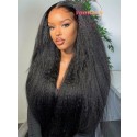 YOOWIGS Royal Film HD Lace Natural Looking Wigs Kinky Straight 13X6 Lace Front Wig for Women ZY008