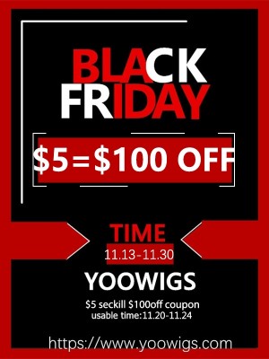 YOOWIGS Black Friday Pre-Sale only $5 Seckill $100Off Coupon Limited Time 11.13-11.30 Many Free Gifts for You Grab it Now BLY1