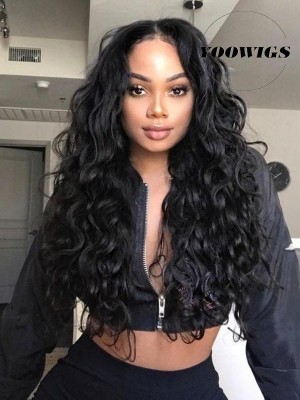 YOOWIGS Royal Film HD Lace 130% Density 360 Lace Frontal Human Hair Wigs Pre Plukced Brazilian Body Wave Glueless Lace Front Wigs with Baby Hair ZY012 