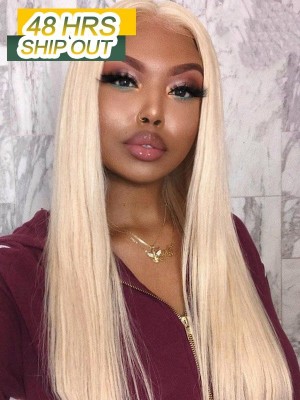 YOOWIGS Royal Film HD Lace Blonde 13x4 Lace Front Human Hair Wigs Pre Plucked Remy Straight Brazilian Virgin Hair 130% Density Natural Hairline LJ024
