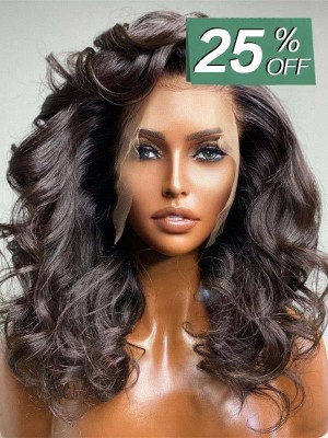YOOWIGS New Style HD Film Lace Magic Knots 13x6 Frontal Wigs No Bleachiing Needed Grade 12A Virgin Brazilian Human Hair Lace Front Wigs for Black Women PRY111