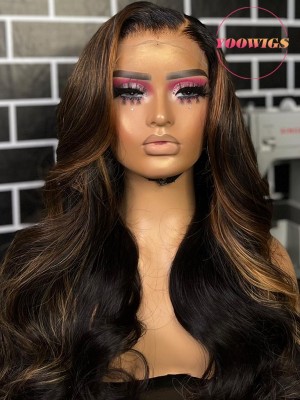 YOOWIGS Honey Blonde Body Wave 13x4 HD Lace Front Wig Glueless Wigs YL13