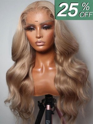 YOOWIGS Stylist Hair Color Ash Blonde 13x4 HD Film Lace Undetectable Bleached Single Knots Lace Frontal Human Hair  Wigs Pre Plucked Brazilian Vigin Hair Wig PRY5