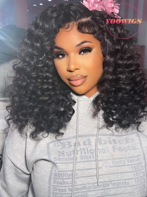 YOOWIGS Bohemia short curly Human Hair 8x6 Glueless Wig  YL15