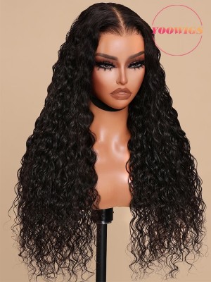 YOOWIGS 100% Virgin Human Hair Natural Curly  HD Lace Frontal Wigs With Baby Hair YL03