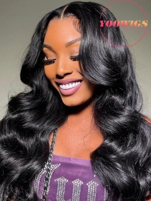 Yoowigs Deep Parting 13x6 HD Lace Frontal Wig Body Wave 100% Virgin Human Hair Natural Looking RY184