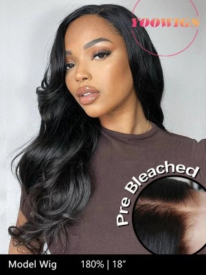 YOOWIGS Flash Sale  Body Wave Deep Parting 13x6 Lace Frontal 100% human hair Wig FL02