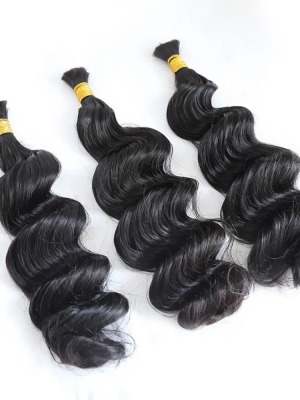YOOWIGS Bulk Human Hair for Braiding Loose Wave Human Hair Braid Extensions BULK006