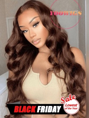 YOOWIGS Combo Deal Flash Sale Chocolate Brown Color Deep Parting 13x6 hd lace Wig   FL04