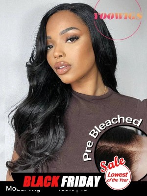 YOOWIGS Flash Sale  Body Wave Deep Parting 13x6 Lace Frontal 100% human hair Wig FL02
