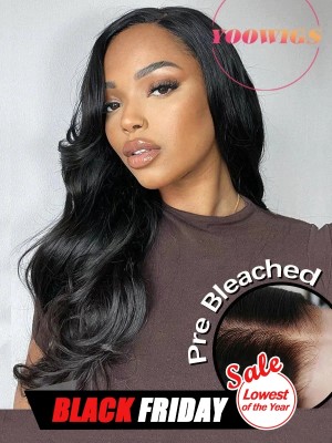 YOOWIGS Flash Sale  Body Wave Deep Parting 13x6 Lace Frontal 100% human hair Wig FL02