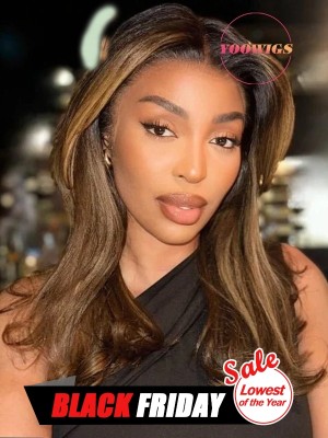 YOOWIGS FULL LACE Brown Color body wave HD Lace  Human Hair Wigs  Pre Plucked RY027 