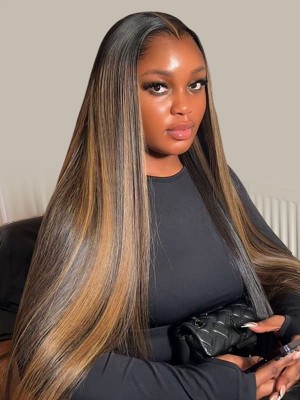 Yoowigs Lagos Hairline Silky Straight Widows Peak M Shaped Hairline HD Lace Glueless Human Hair Wigs LAG001