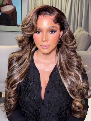 Yoowigs Lagos Hairline Loose Wavy Widows Peak M Shaped Hairline HD Lace Glueless Human Hair Wigs LAG002