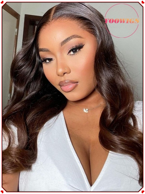 YOOWIGS Magic HD Lace  Brown Glueless 13x6 Lace Front Human Hair Wigs RY044