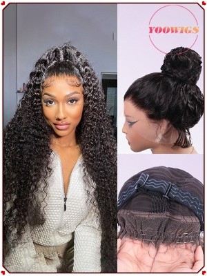 YOOWIGS Hidden Strap 360 Glueless Wigs Human Hair Pre Plucked Water Wave RY070