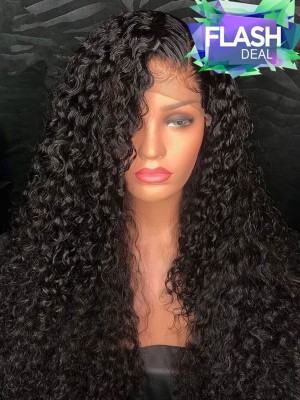 YOOWIGS Indian Curly Crazy Sale HD Lace 13x4 Wet Curly Lace Front Wigs Heavy Curly Human Hair Wig Pre Plucked with Baby Hair BLS19