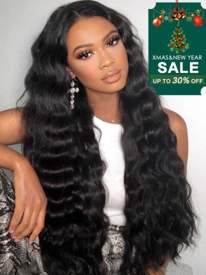 YOOWIGS Royal Film HD Lace Deep Wave 360 Lace Frontal Human Hair Wigs Bleached Knots Pre Plucked Hairline RY079