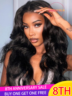 YOOWIGS  Buy One Get One free HD Full Lace Human Hair Wigs  With Baby Hair LJ038