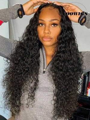 YOOWIGS Royal Film HD Lace Curly Lace Front Human Hair Wigs Brazilian Remy Hair Pre-Plucked With Baby Hair RY074
