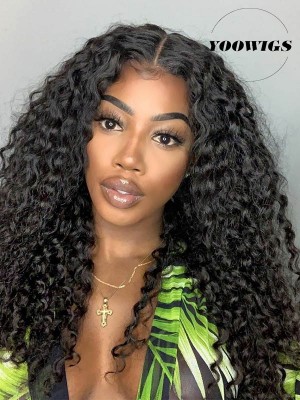 YOOWIGS Royal Film HD Lace Water Wave 13x6.5 Lace Front Human Hair Wigs For Women 230% Density Pre Plucked Water Curly Human Hair Remy Brazilian Wig Lace Front LJ014