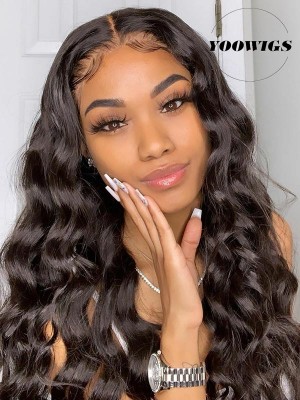 YOOWIGS Royal Film HD Lace 360 Lace Frontal Wig Loose Wave Human Hair Wigs Remy Hair Pre Plucked Hairline With Baby Hair RY060