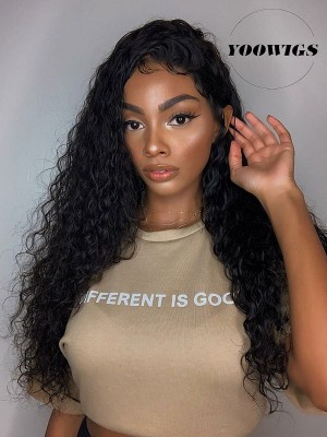 YOOWIGS Royal Film HD Lace Curly Lace Front Human Hair Wigs Brazilian Remy Hair Glueless Lace Wig Pre-Plucked With Baby Hair RY001
