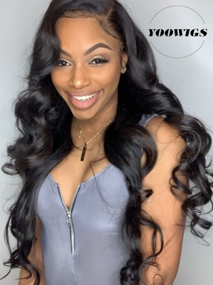 YOOWIGS Royal Film HD Lace Body Wave 360 Lace Frontal Wigs Pre Plucked with Baby Hair  RY072