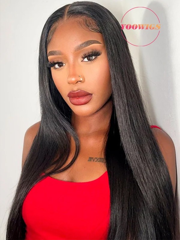 YOOWIGS Combo Deal Flash Sale Cheapest 100% Human Hair Deep Parting 13x6 Lace Frontal Wig Straight Human Hair Wigs FL01