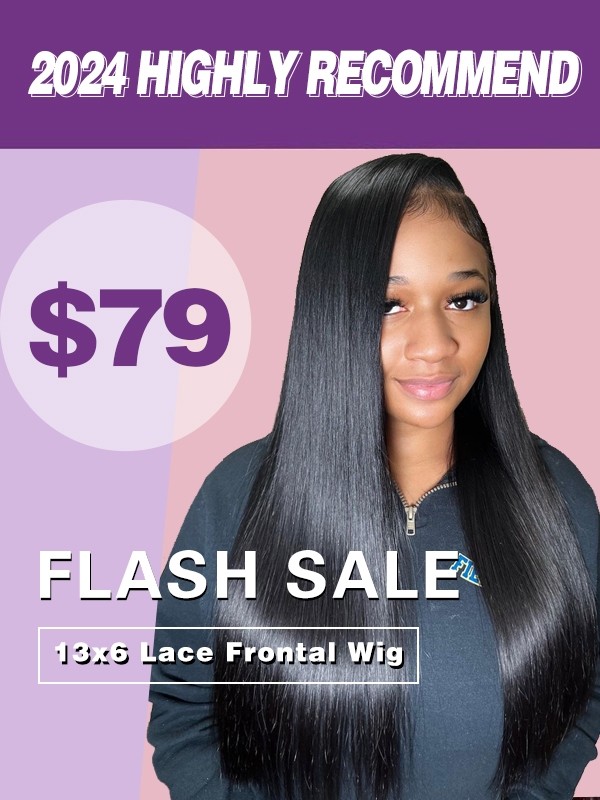 YOOWIGS Combo Deal Flash Sale Cheapest 100% Human Hair Deep Parting 13x6 Lace Frontal Wig Straight Human Hair Wigs FL01