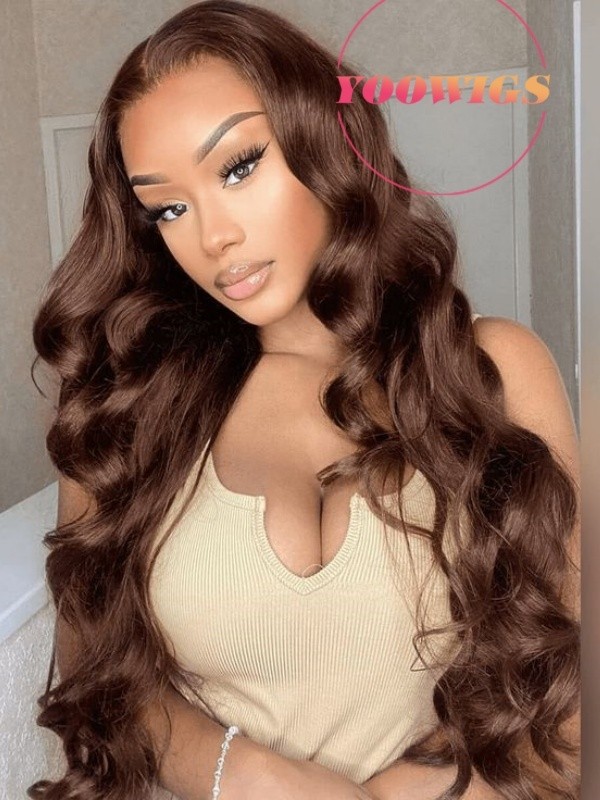 YOOWIGS Combo Deal Flash Sale Chocolate Brown Color Deep Parting 13x6 hd lace Wig   FL04