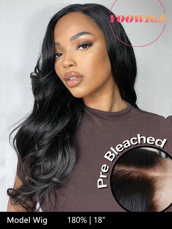 YOOWIGS Flash Sale  Body Wave Deep Parting 13x6 Lace Frontal 100% human hair Wig FL02