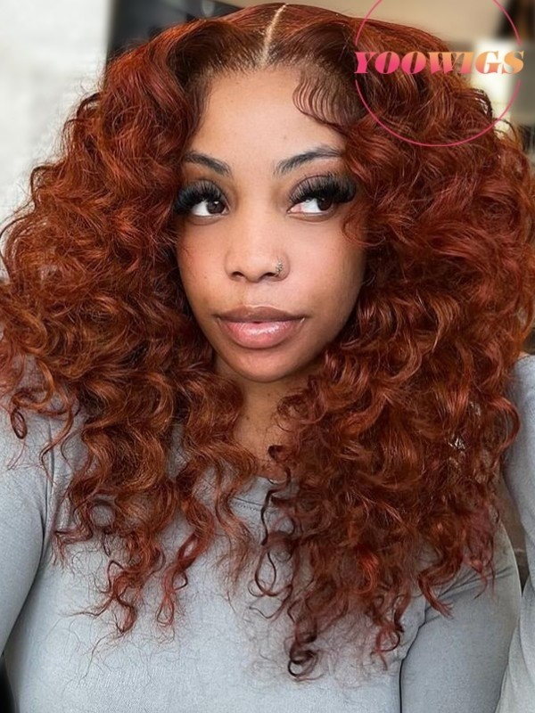 Yoowigs Loose Wave Human Hair 360 HD Lace Frontal Wig Glueless Bleached Knots RY182